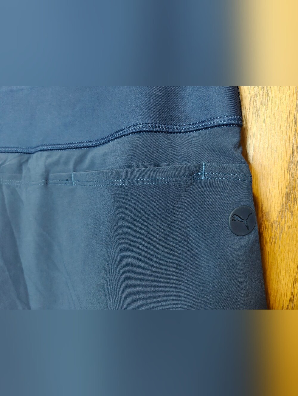 Puma Navy Elastic Waist Mini Skirt with Built In Shorts, Size L - Picture 6 of 7